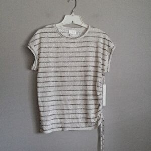 Caslon Striped Gray/Brown Women's Top